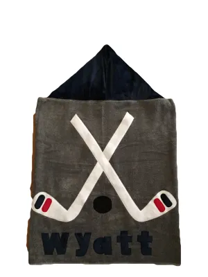 KokoBaby  Grey Navy Hockey Towel