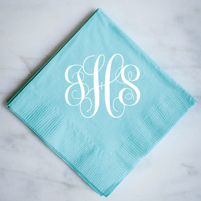 Large Monogram Custom Napkins