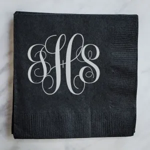 Large Monogram Custom Napkins