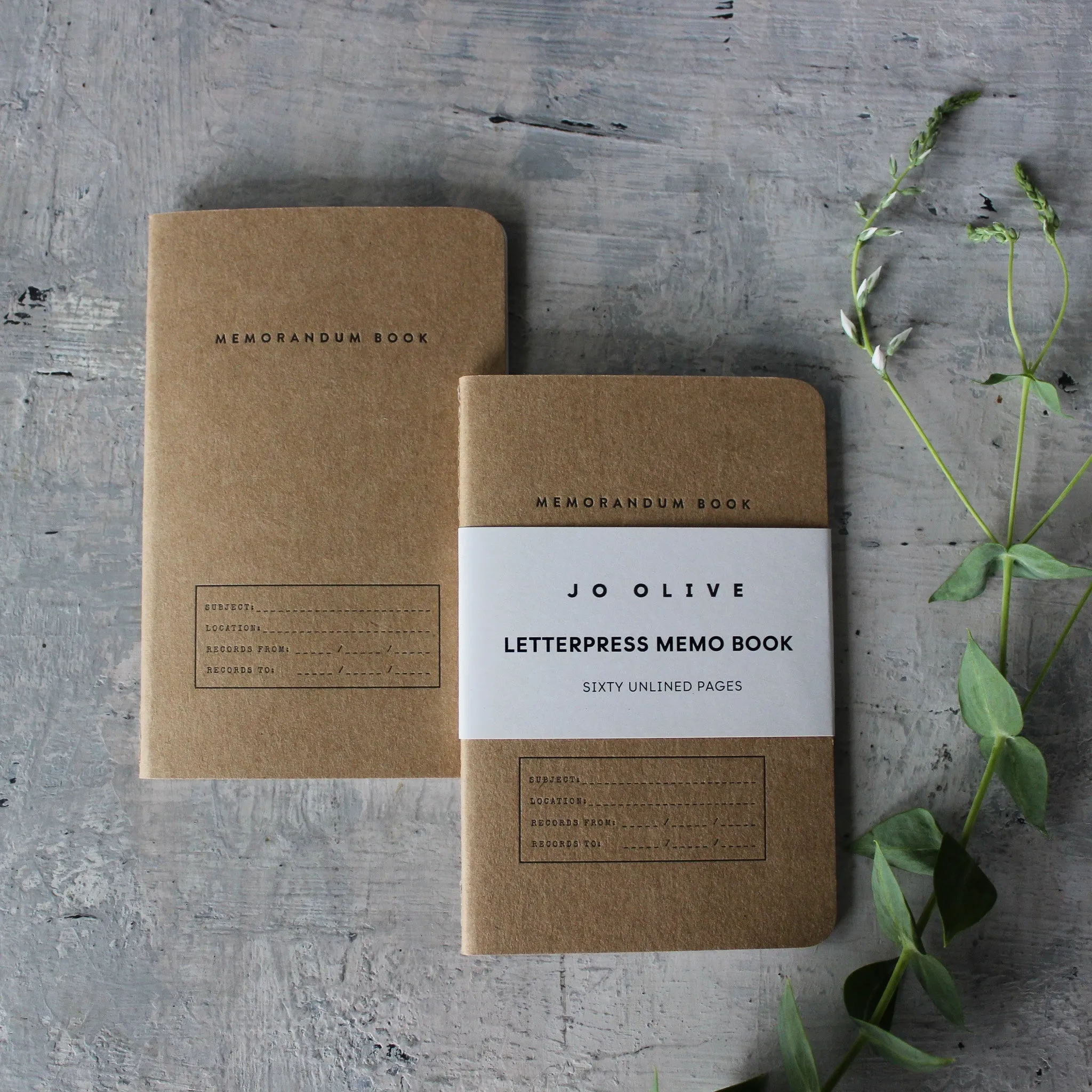 Letterpress Classic Memo Book