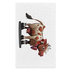 Light Brown Cow Rally Towel, 11x18