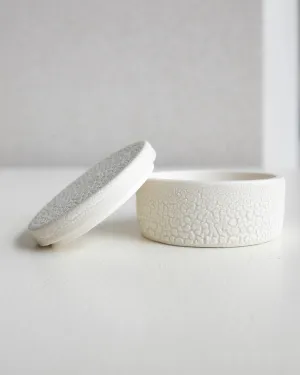 Mini Ceramic Box, White Snake