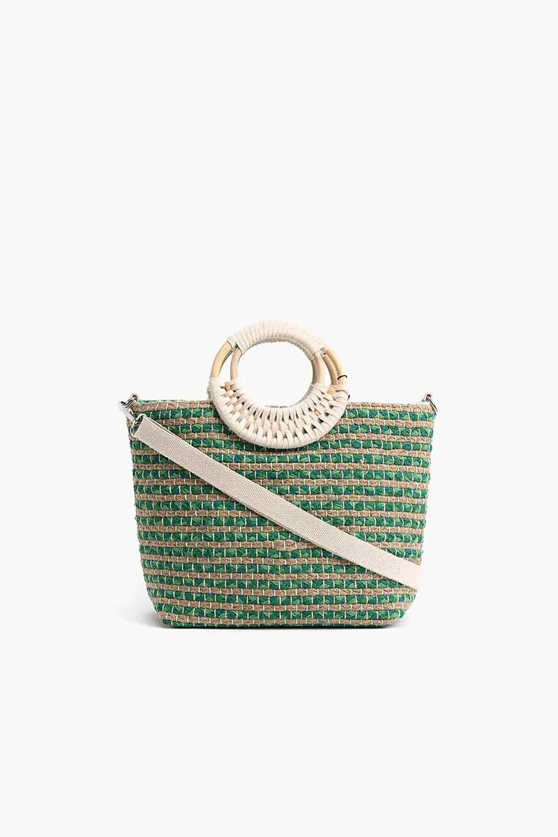 Mini Tote with Removable Crossbody Strap Grass