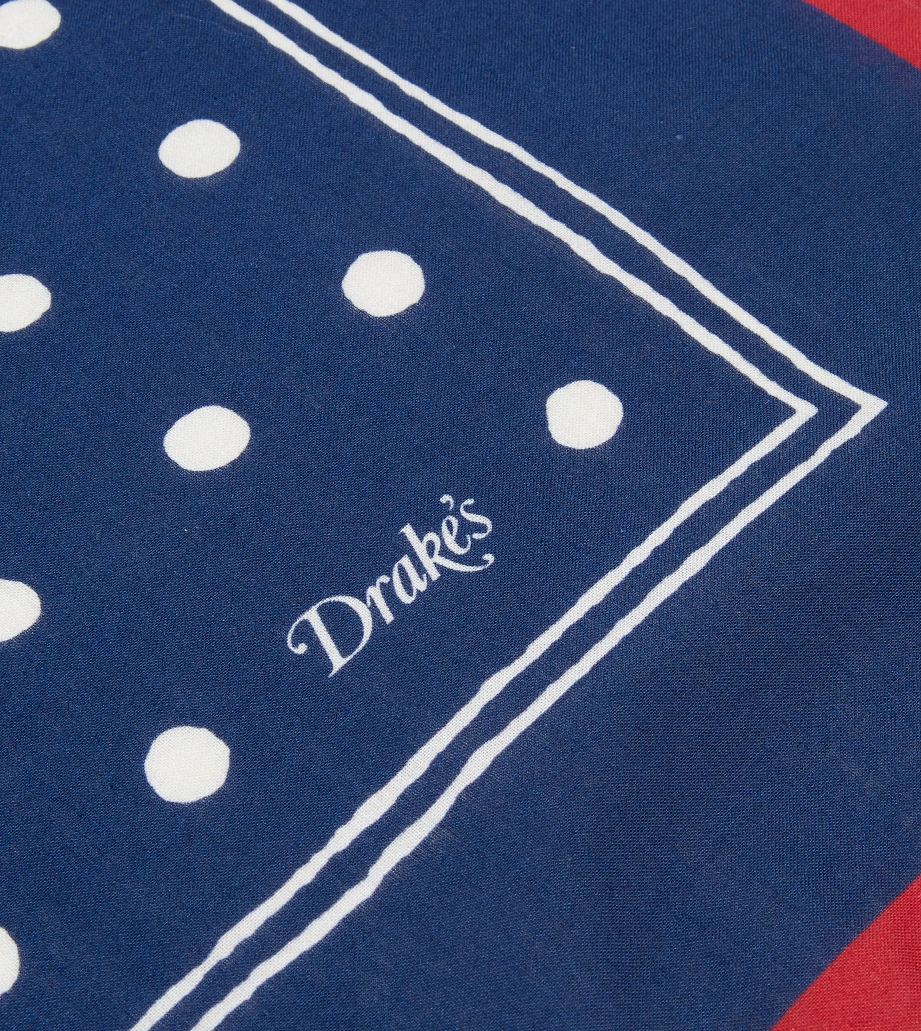 Navy Polka Dot Print Bandana