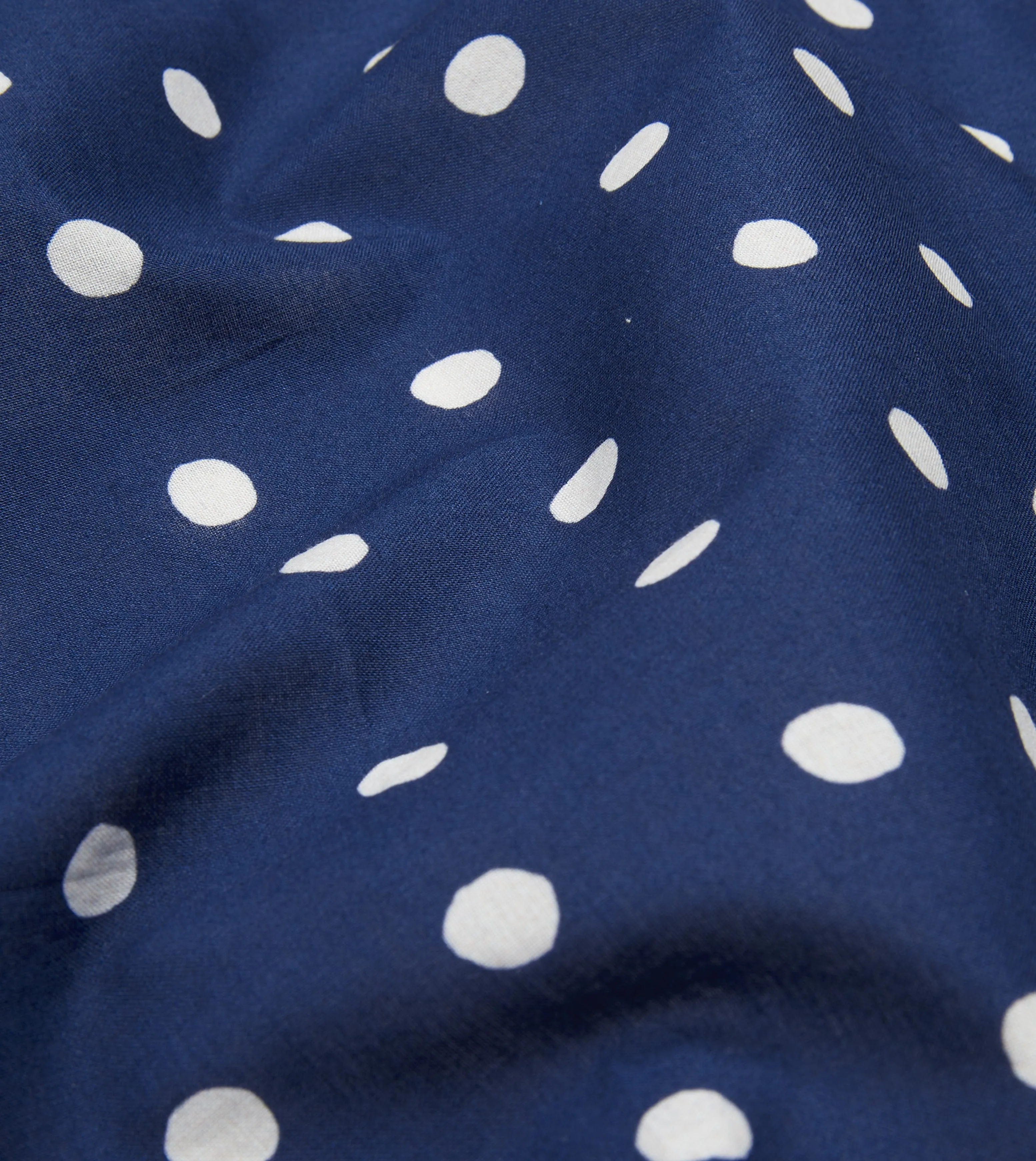 Navy Polka Dot Print Bandana