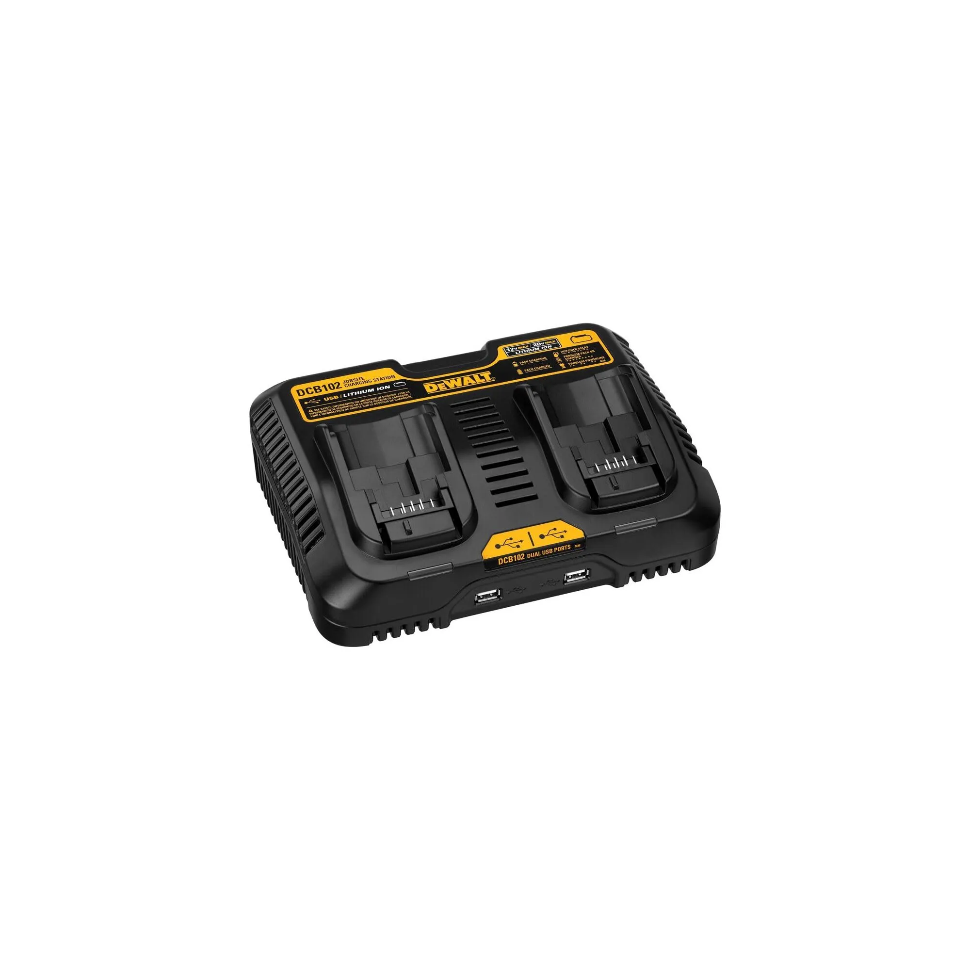 Open Box -  DEWALT 12-Volt - 20-Volt MAX Lithium-Ion Dual Port Jobsite Fast Charging Station