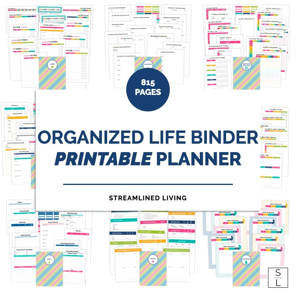 Organized Life Binder