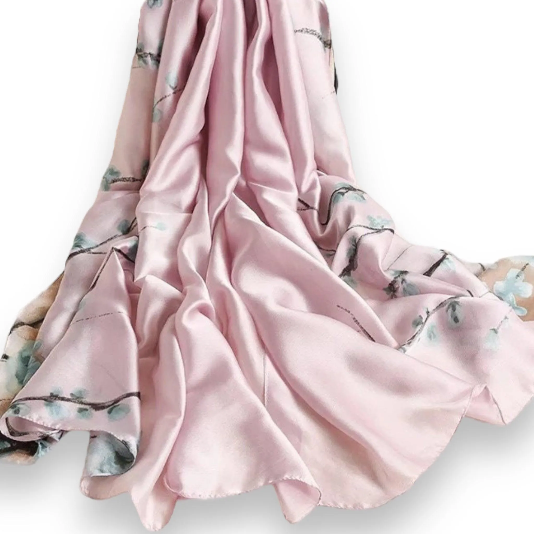 Oversized Print Silk Scarves