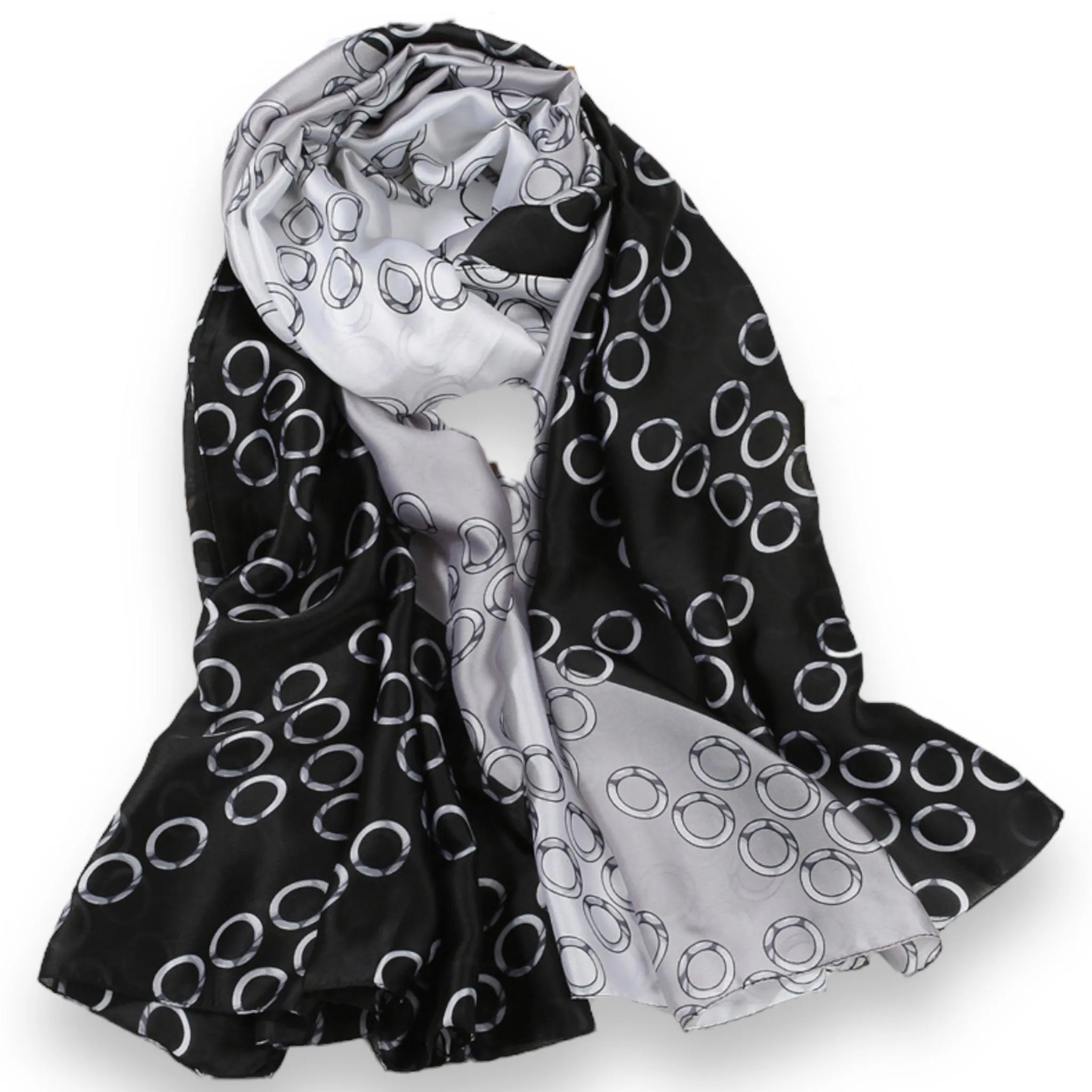 Oversized Print Silk Scarves