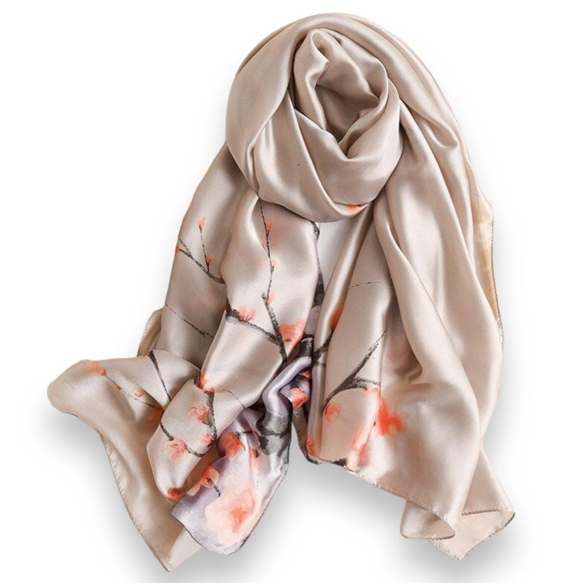 Oversized Print Silk Scarves