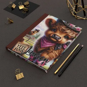 Personalised Hardcover Journal Matte, Highland Cow, awd-1417