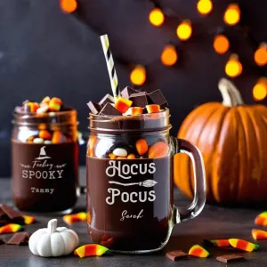 Personalized Hocus Pocus Mason Jar Mugs