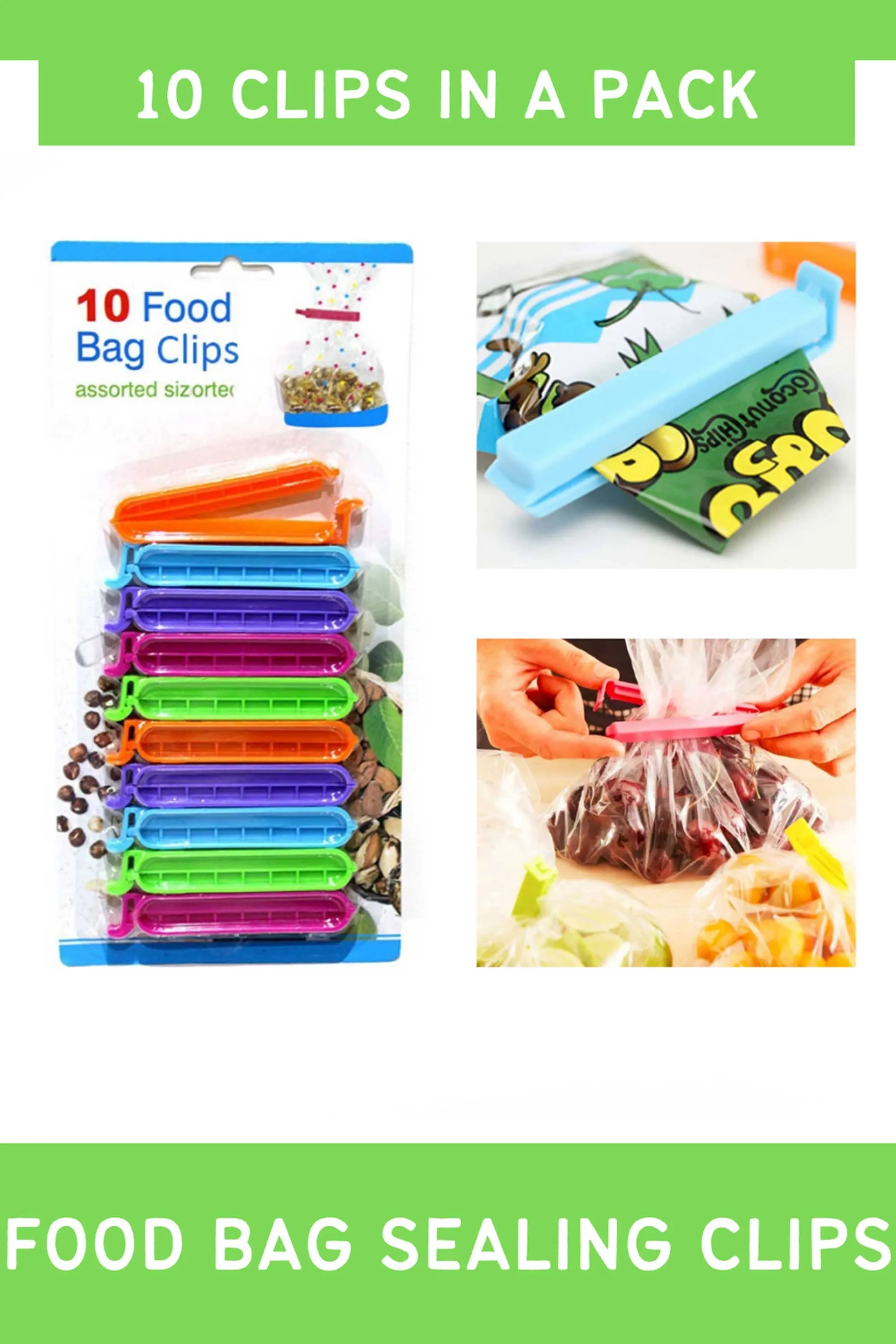 Phoenix Plastic Food Bag Clips - Pack Of 10