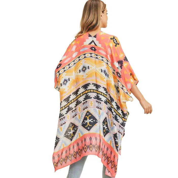 Print Aztec Tribal Kimono