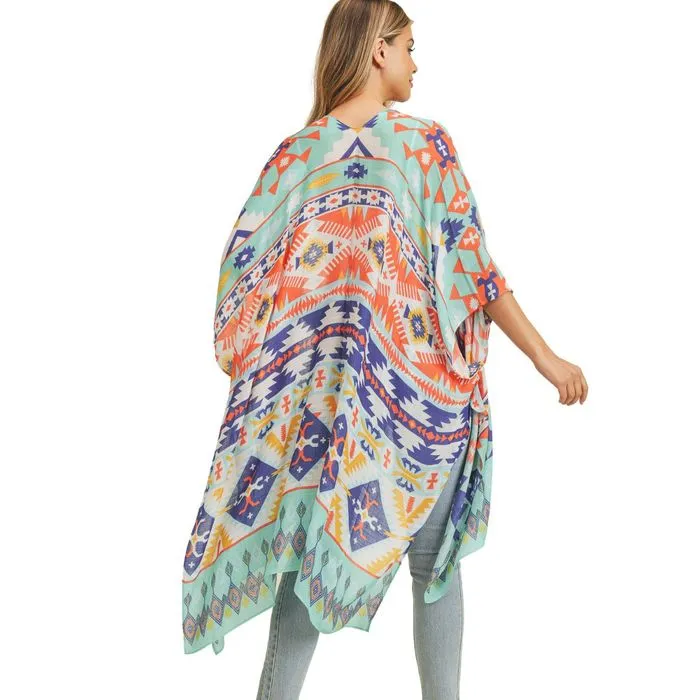 Print Aztec Tribal Kimono