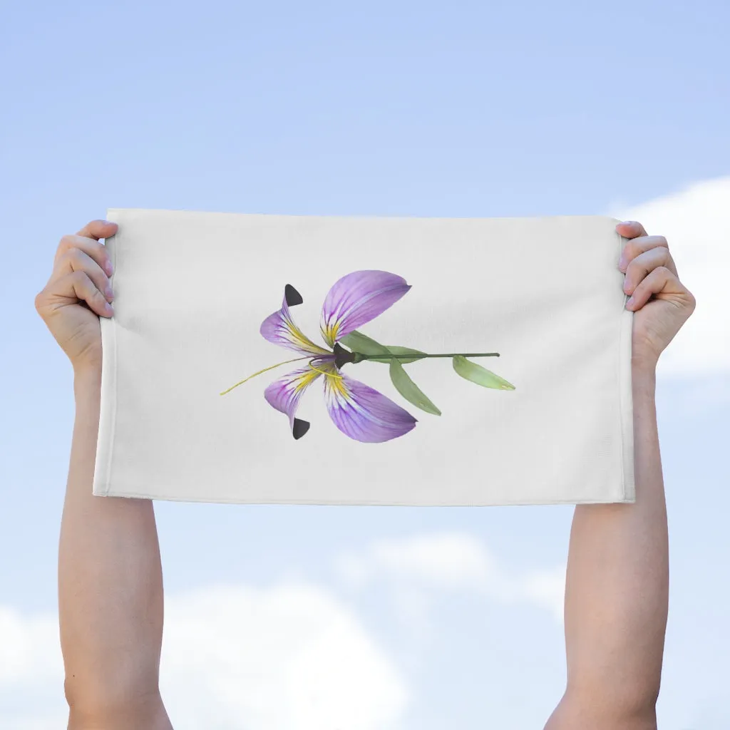 Purple Flower Rally Towel, 11x18