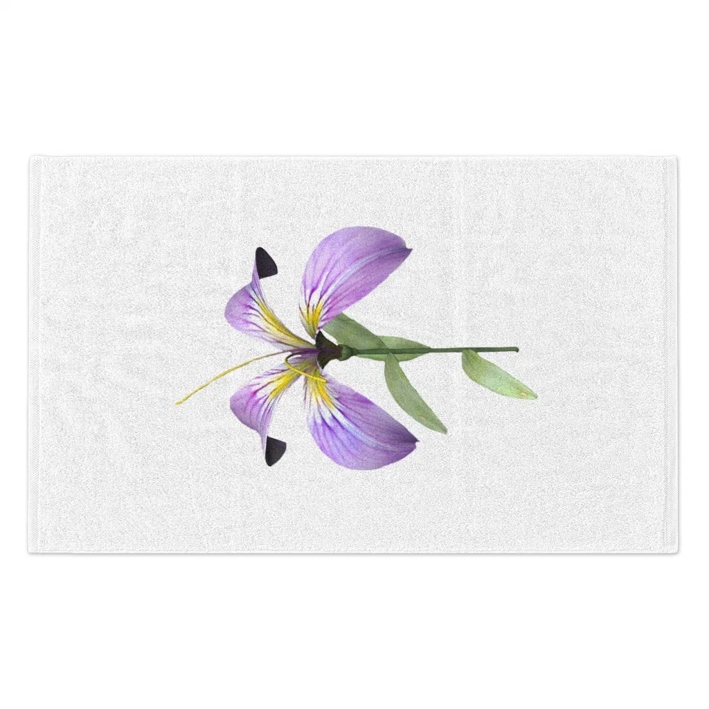 Purple Flower Rally Towel, 11x18