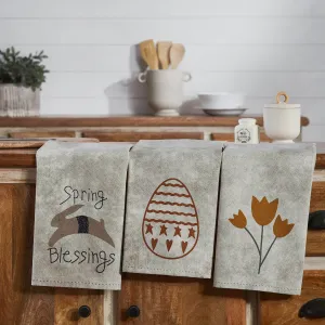 Spring In Bloom Tea Towel Set of 3 19x28