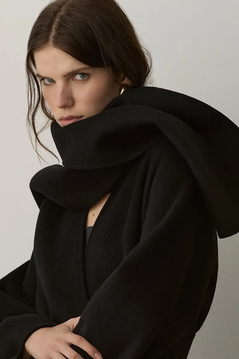 THE LONG CASHMERE SCARF - BLACK