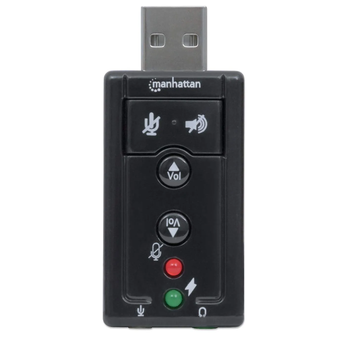 USB-A to 3.5 mm Audio Adapter with Volume Controls