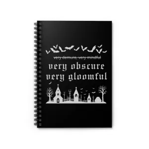 VERY OBSCURE VERY GLOOMFUL v.2 Alt Gothic Spiral Notebook