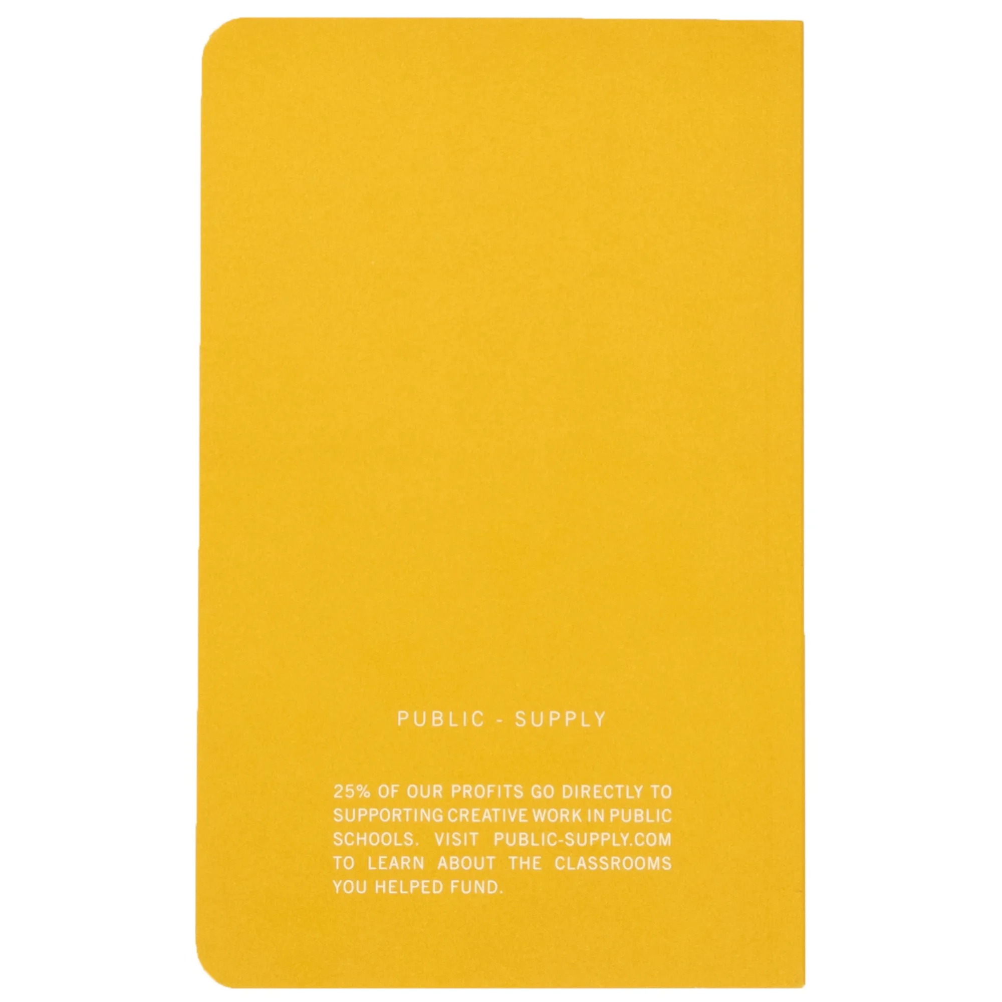 Yellow Soft-Cover Notebook by Public - Supply