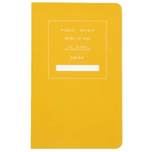 Yellow Soft-Cover Notebook by Public - Supply