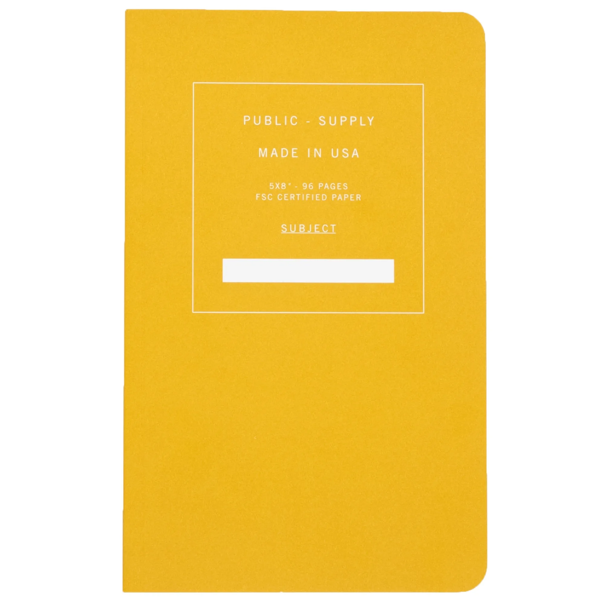 Yellow Soft-Cover Notebook by Public - Supply